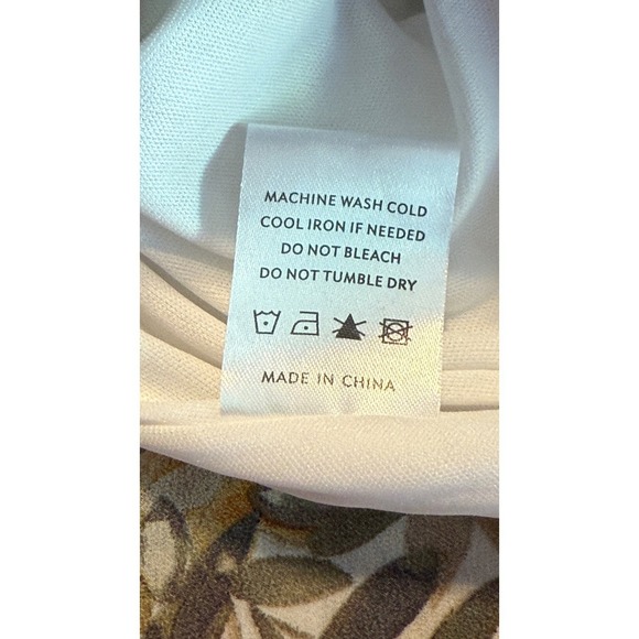 Baltic Born Floral Tiered Maxi Dress Gold Brown Smocked Puff Sleeve Size M NWT - Picture 4 of 9